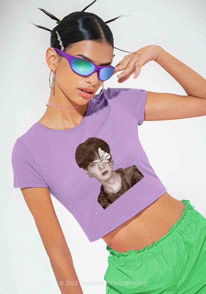 Bangtan First Love Kpop Y2K Baby Tee Cherrykitten