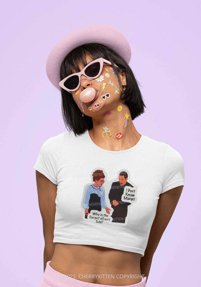 I Don't Know Margo Christmas Y2K Baby Tee Cherrykitten
