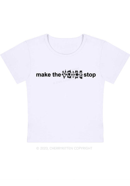 Curvy Make The Voice Stop Baby Tee Cherrykitten