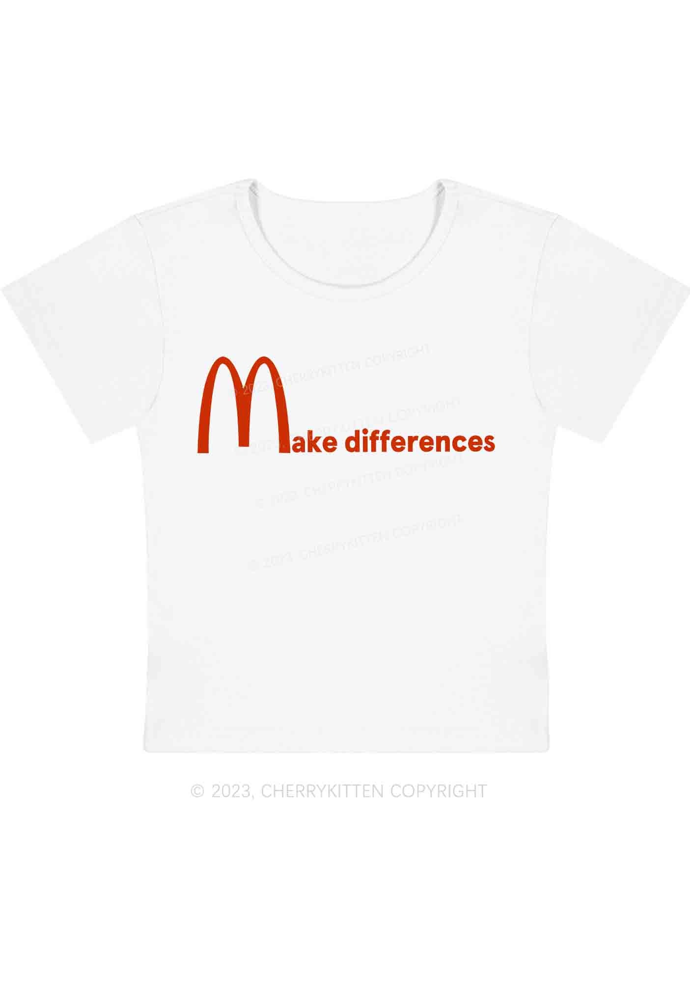 Curvy Make Differences Y2K Baby Tee Cherrykitten