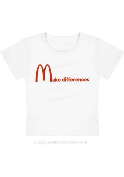 Curvy Make Differences Y2K Baby Tee Cherrykitten