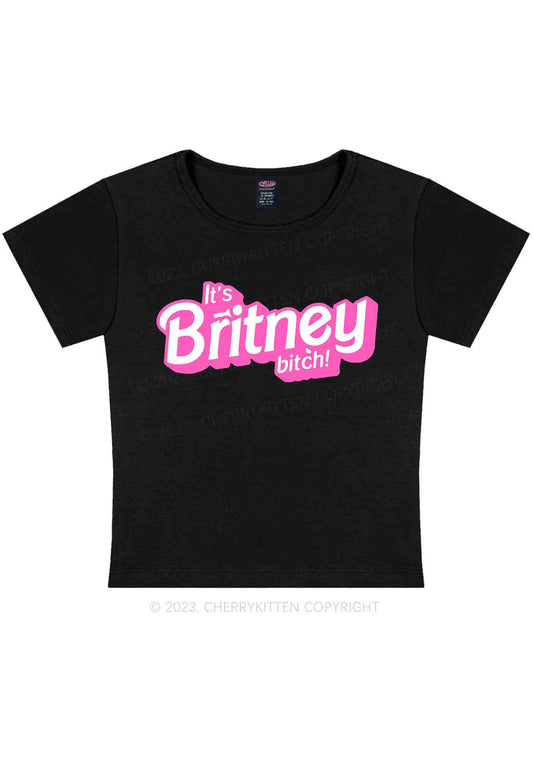 It's Britney Bixch Y2K Baby Tee Cherrykitten