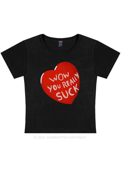 Curvy Wow You Really Y2K Baby Tee Cherrykitten