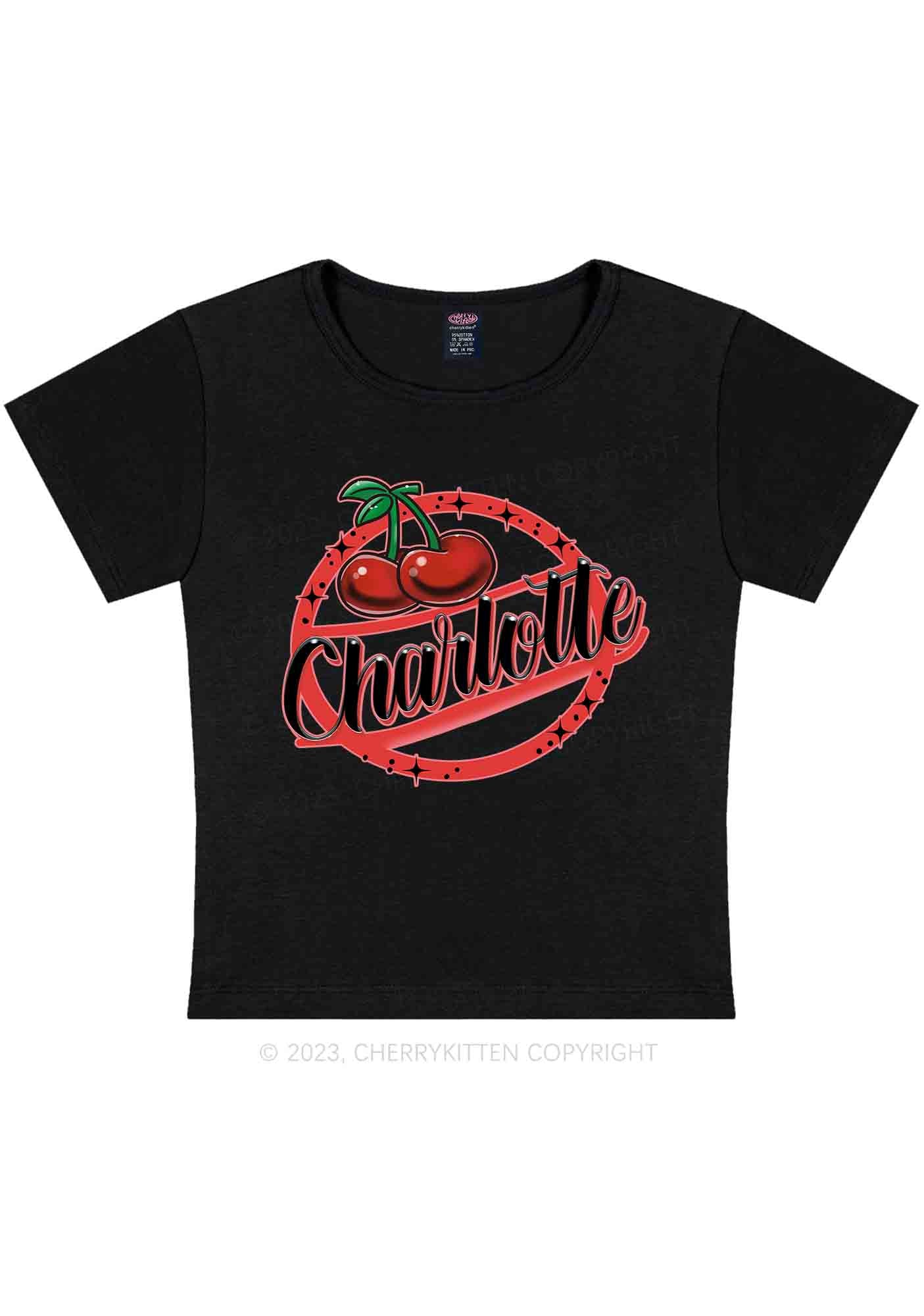 Curvy Charlotte Cherry Y2K Baby Tee Cherrykitten