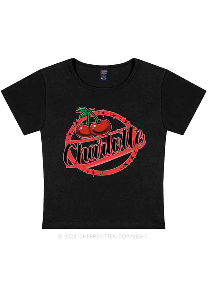 Curvy Charlotte Cherry Y2K Baby Tee Cherrykitten