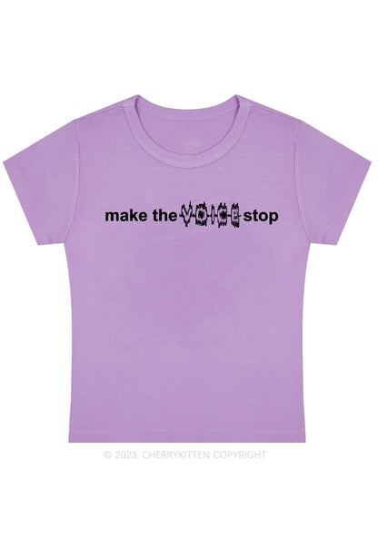 Curvy Make The Voice Stop Baby Tee Cherrykitten