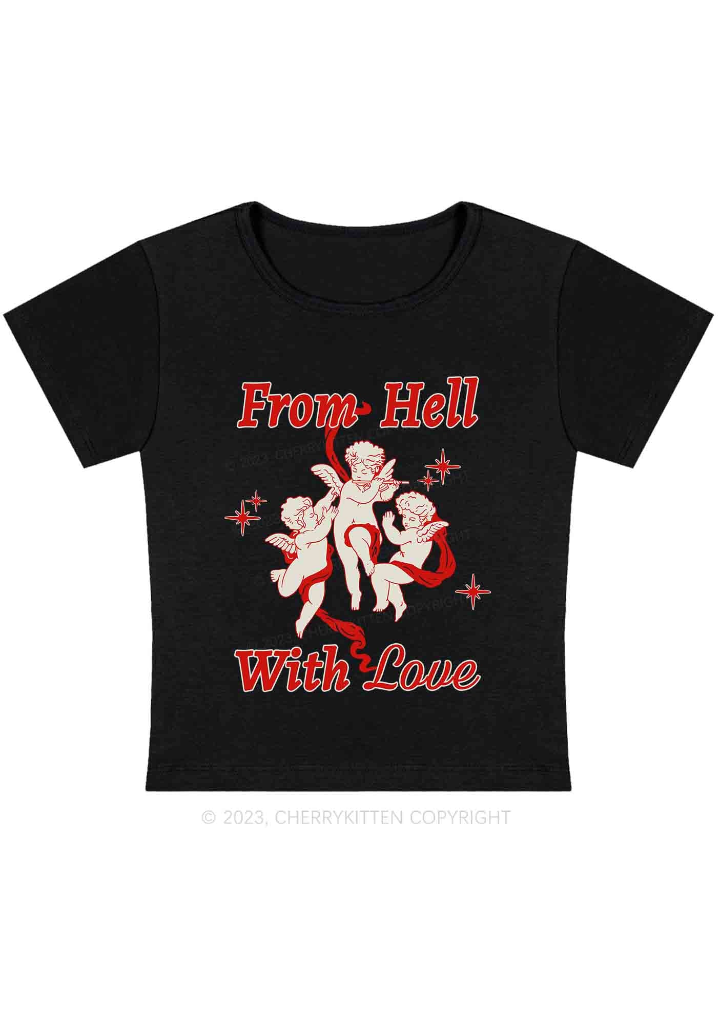 Curvy Cupids From Hell Y2K Baby Tee Cherrykitten