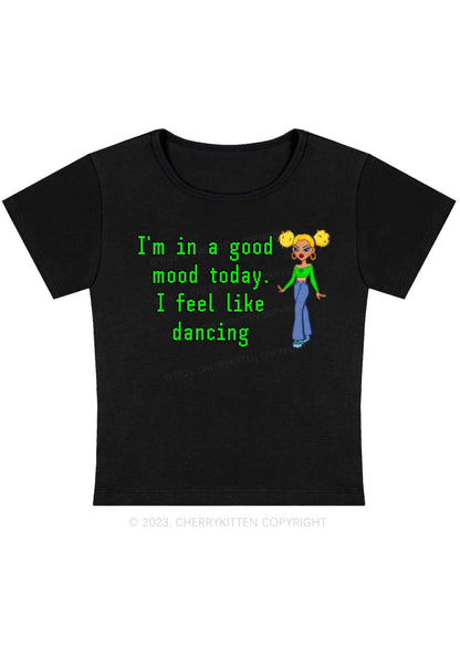 Curvy I'm In A Good Mood Today Y2K Baby Tee Cherrykitten