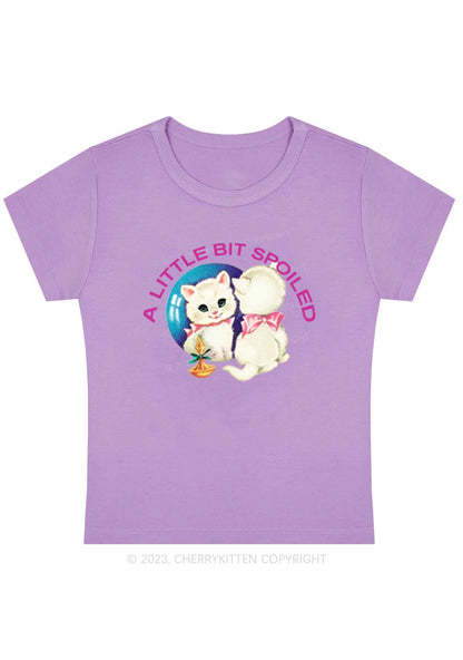 Curvy A Little Bit Spoiled Baby Tee Cherrykitten