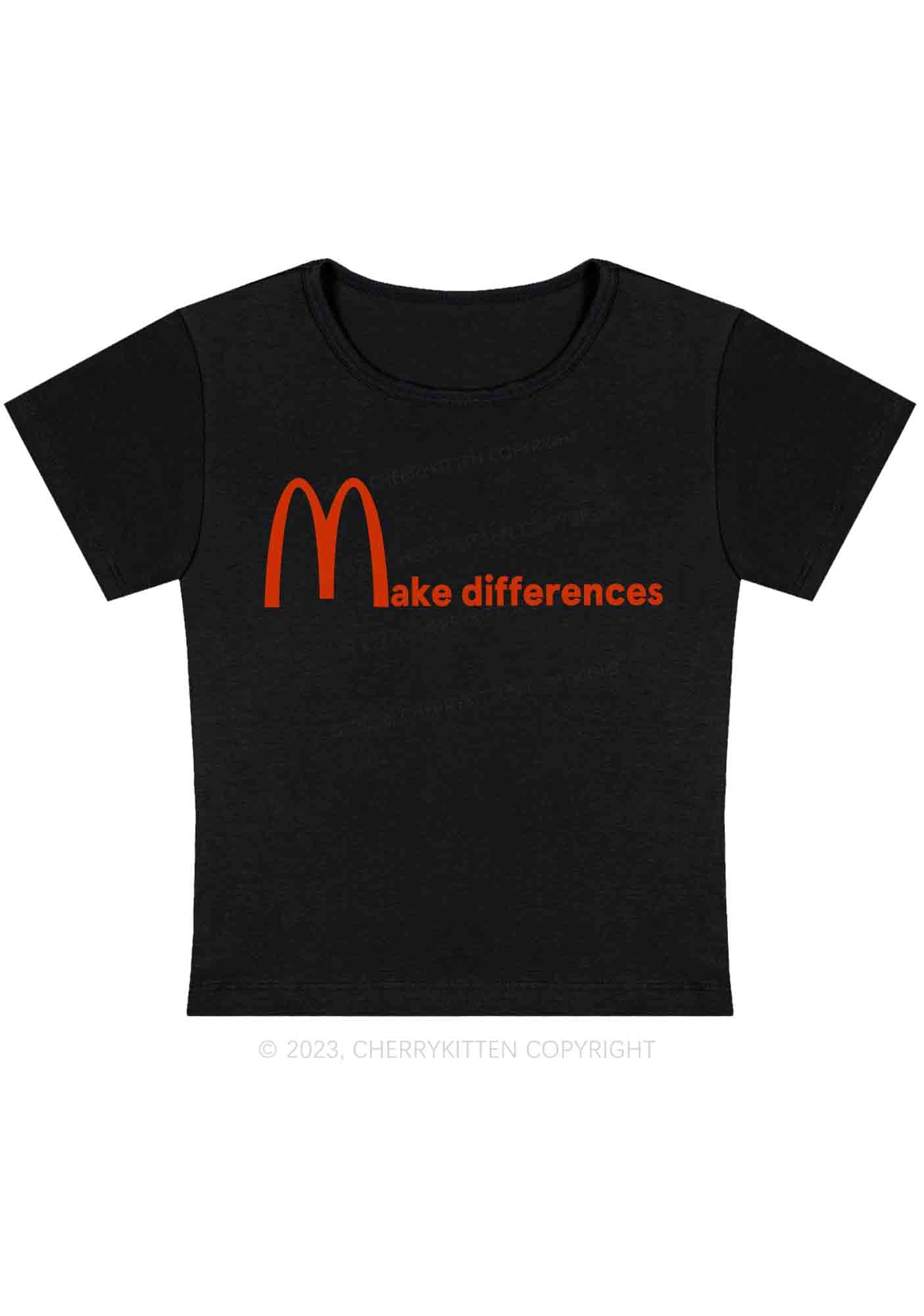 Curvy Make Differences Y2K Baby Tee Cherrykitten