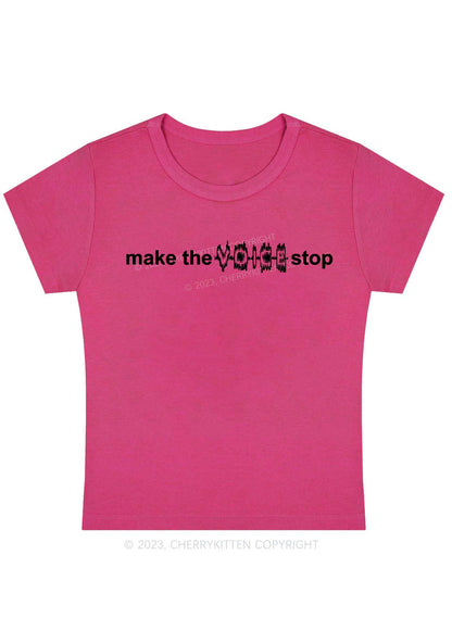 Curvy Make The Voice Stop Baby Tee Cherrykitten