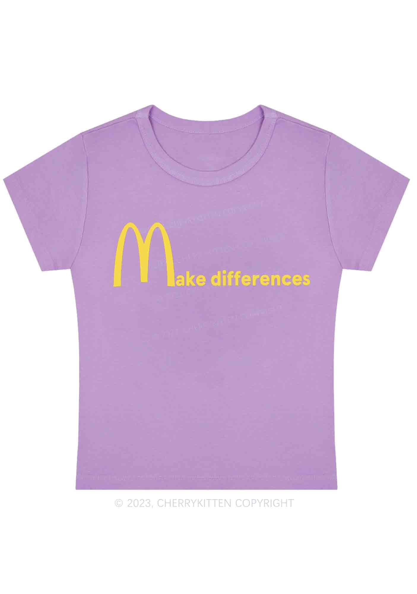 Curvy Make Differences Y2K Baby Tee Cherrykitten