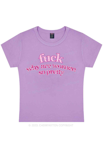 Curvy Why Are Women So Pretty Y2K Baby Tee Cherrykitten