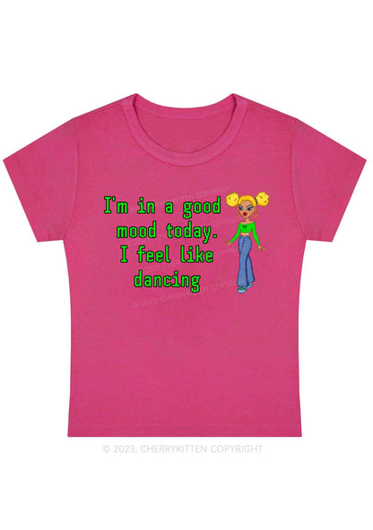 Curvy I'm In A Good Mood Today Y2K Baby Tee Cherrykitten
