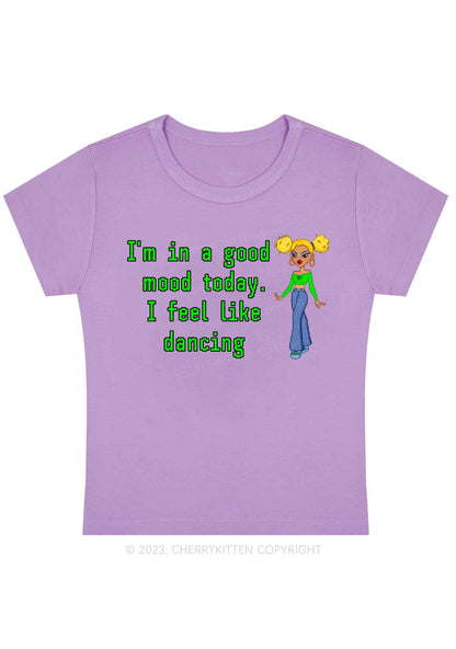 Curvy I'm In A Good Mood Today Y2K Baby Tee Cherrykitten