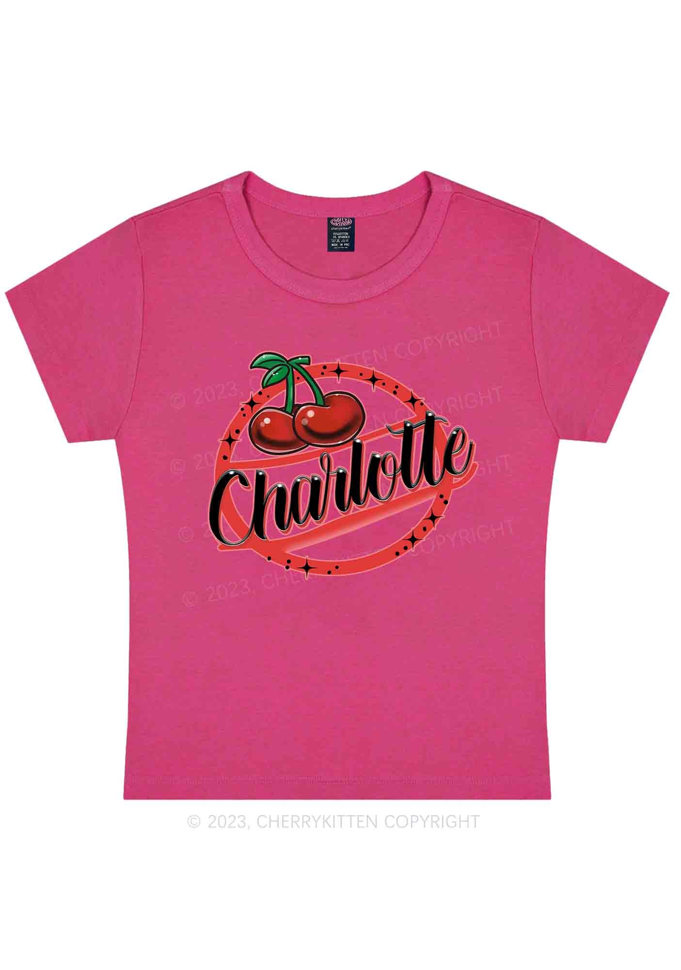 Curvy Charlotte Cherry Y2K Baby Tee Cherrykitten
