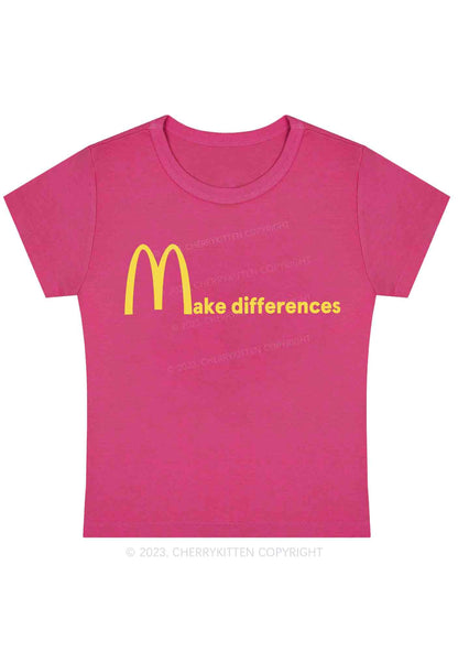 Curvy Make Differences Y2K Baby Tee Cherrykitten