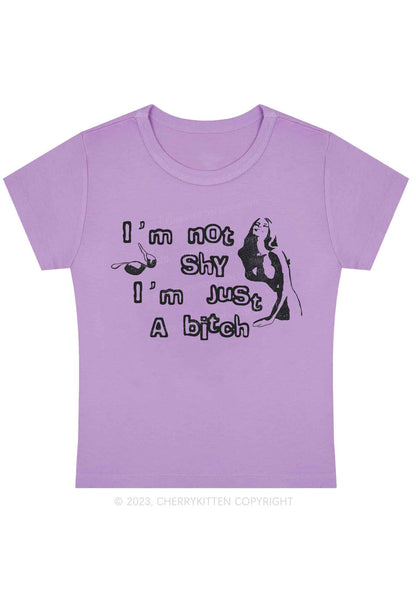 Curvy I'm Just A Bxxch Y2K Baby Tee Cherrykitten