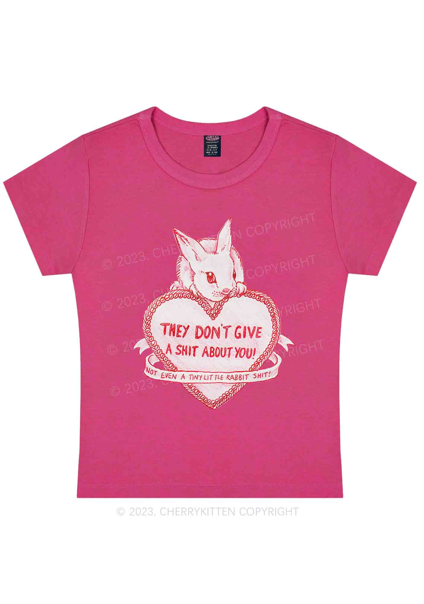 Curvy They Don't Give A Shxt About You Y2K Baby Tee Cherrykitten