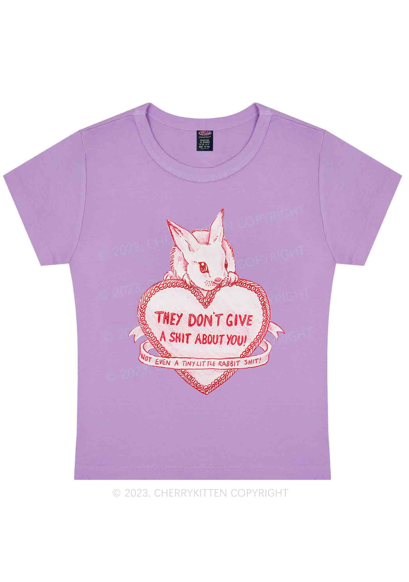 Curvy They Don't Give A Shxt About You Y2K Baby Tee Cherrykitten
