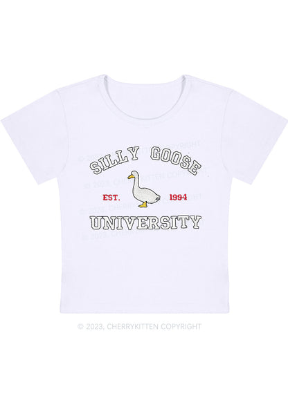 Silly Goose University EST 1994 Y2K Baby Tee Cherrykitten