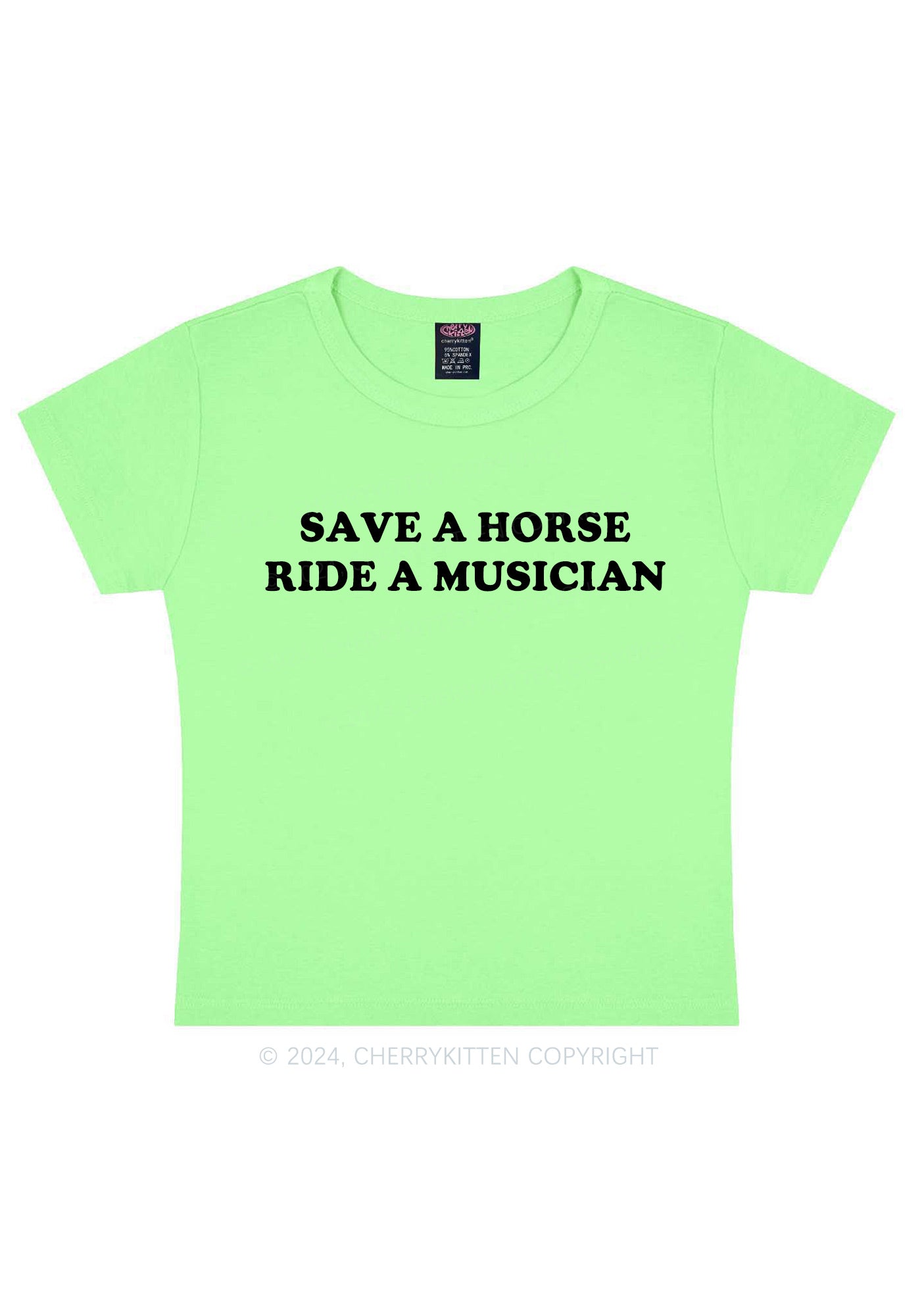 Ride A Musician Y2K Baby Tee Cherrykitten