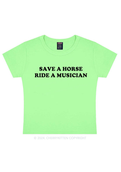 Ride A Musician Y2K Baby Tee Cherrykitten