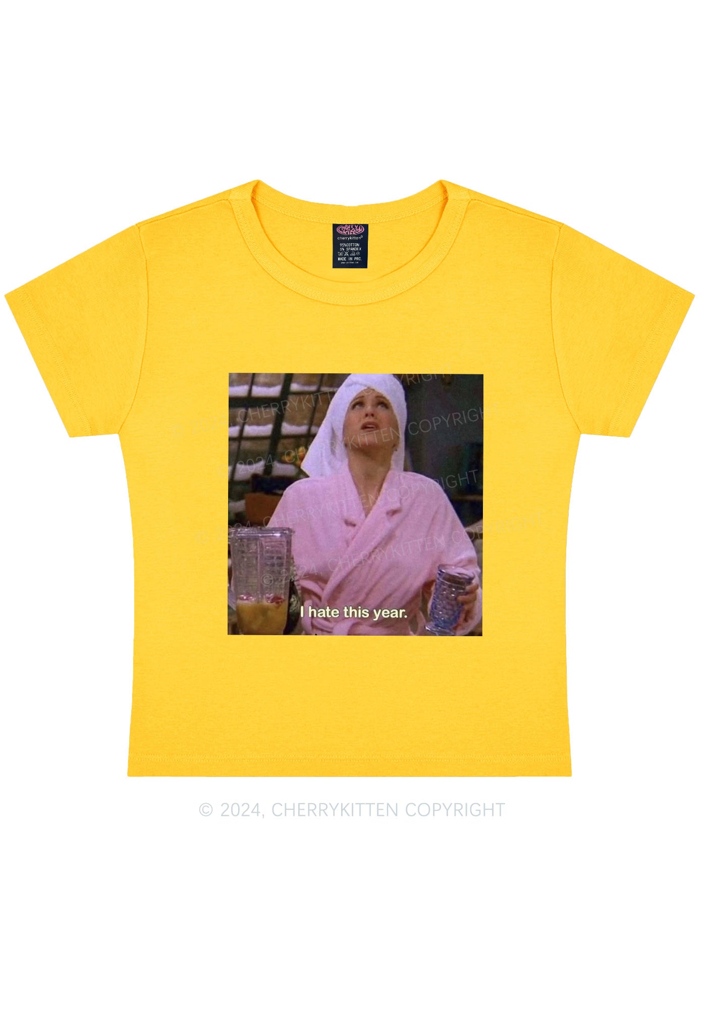 Christmas Hate This Year Y2K Baby Tee Cherrykitten