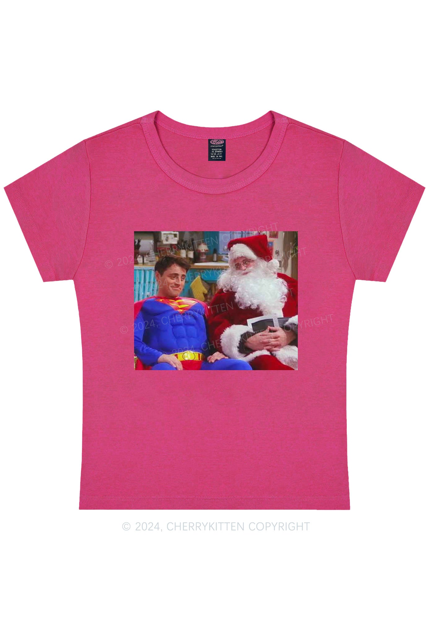 Christmas Super Santa Y2K Baby Tee Cherrykitten