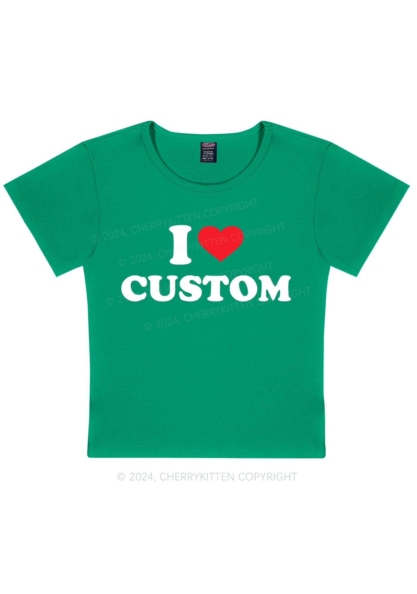 I Love Custom Personalized Y2k Baby Tee