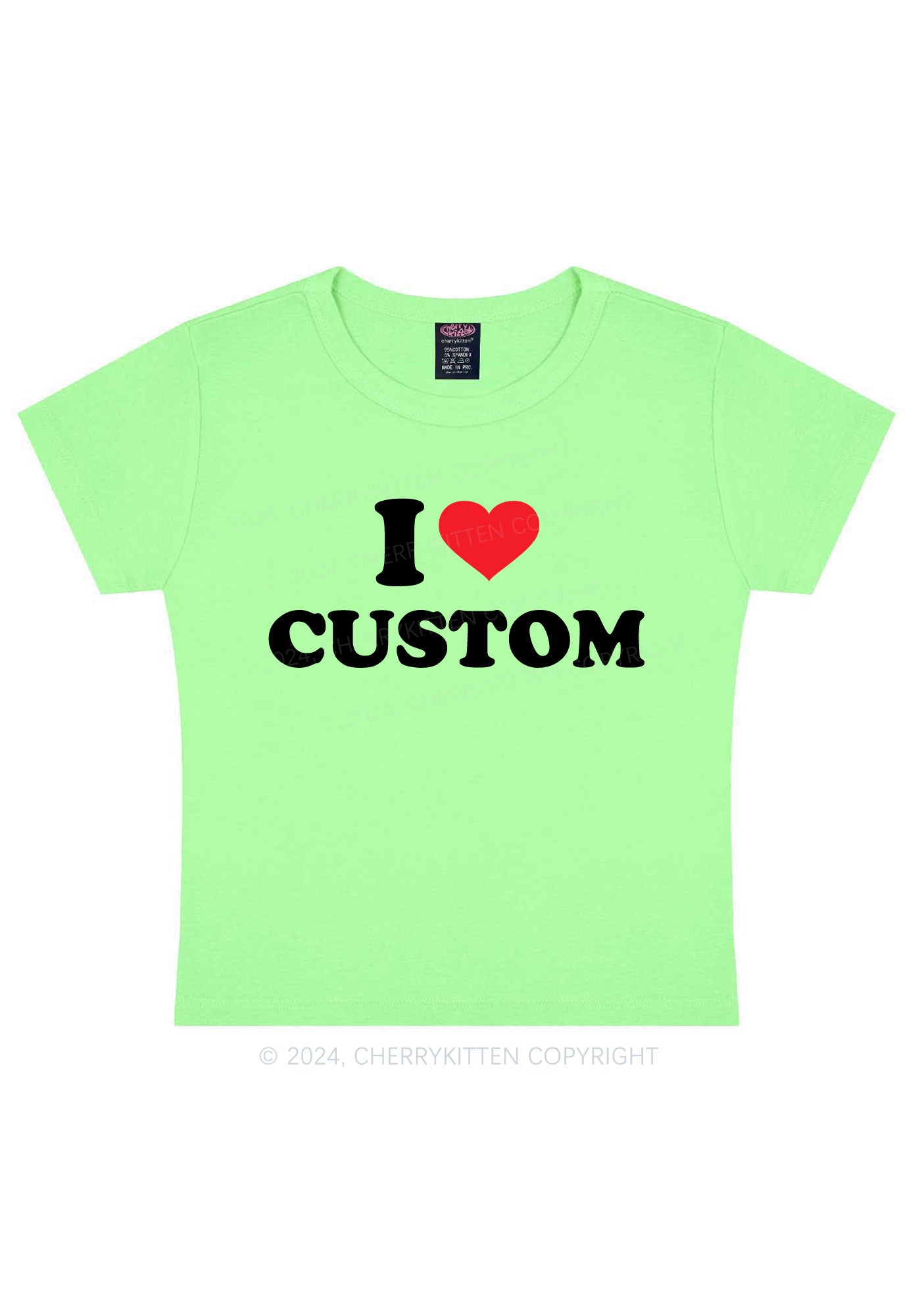 I Love Custom Personalized Y2k Baby Tee