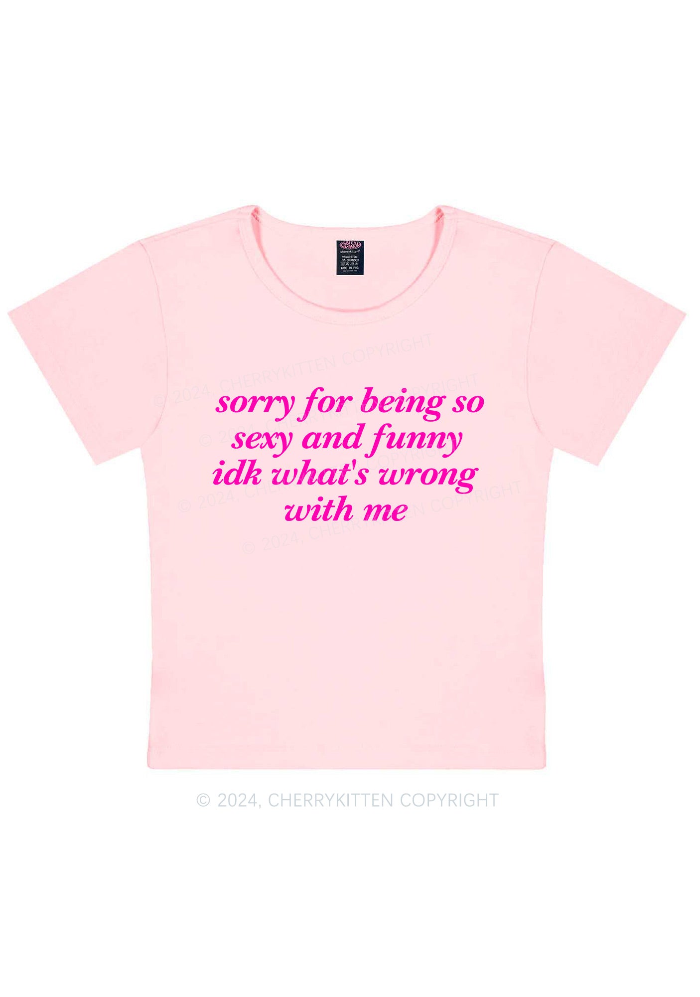 Sorry For Being So Funny Y2K Baby Tee
