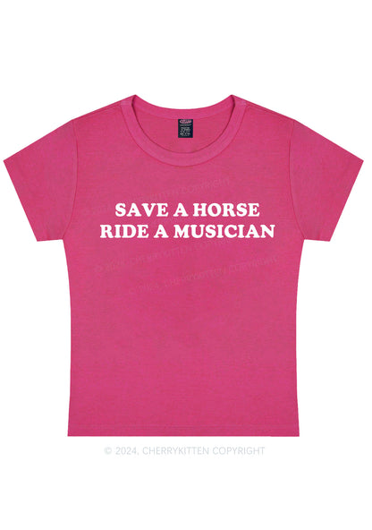Ride A Musician Y2K Baby Tee Cherrykitten