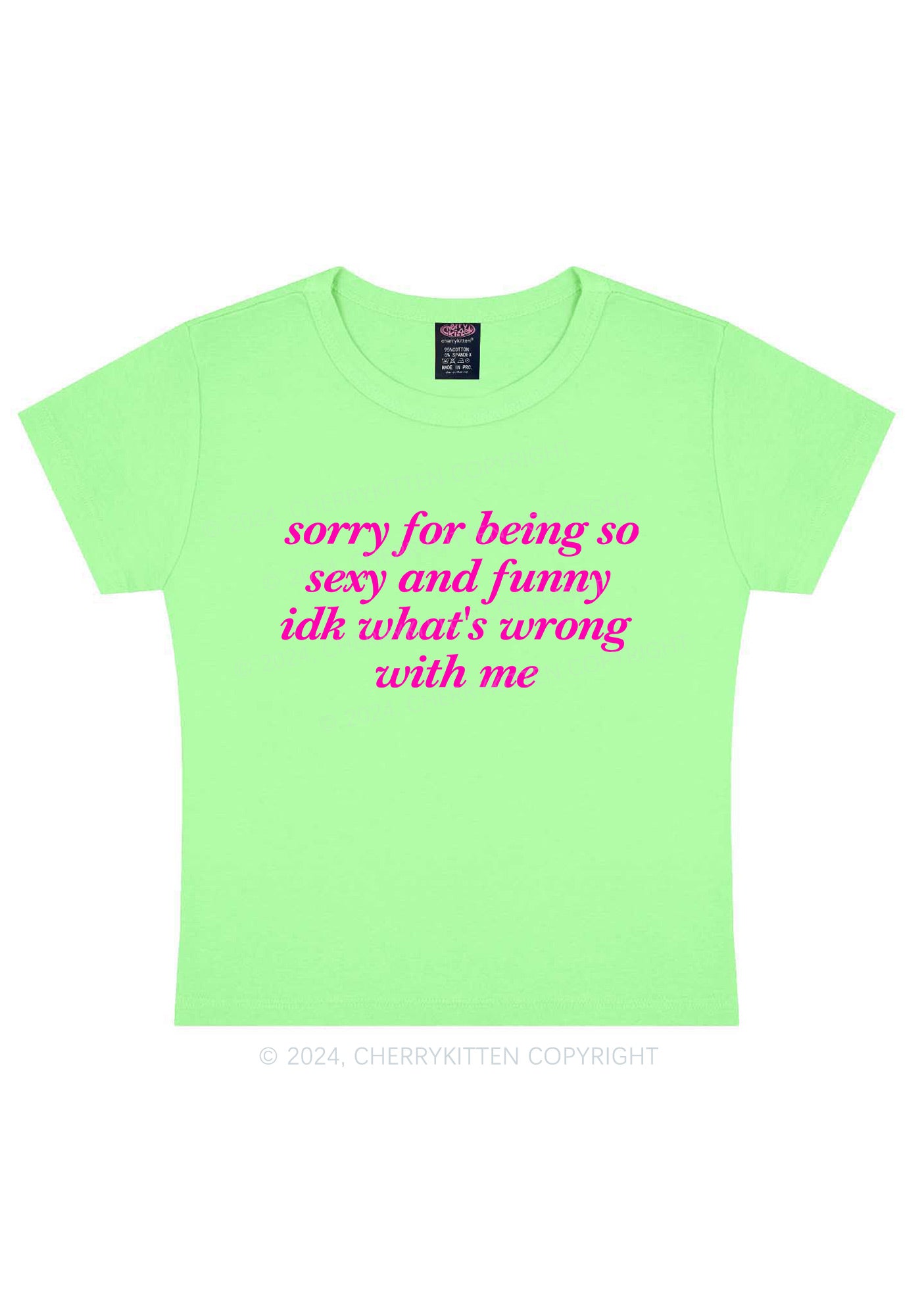 Sorry For Being So Funny Y2K Baby Tee