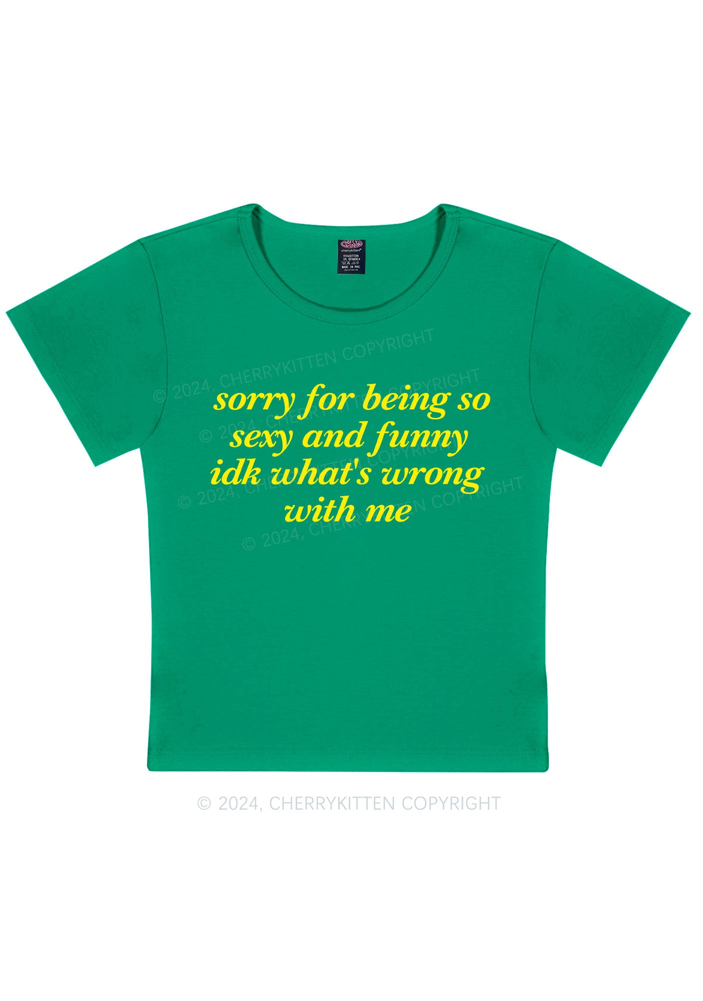 Sorry For Being So Funny Y2K Baby Tee