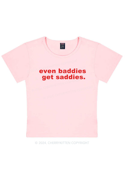 Baddies Saddies Y2K Baby Tee Cherrykitten