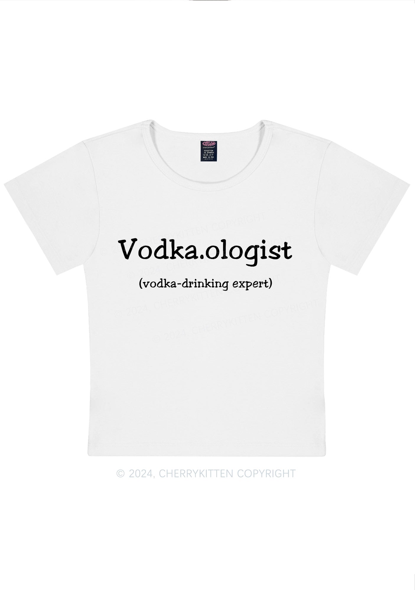 Curvy Vodka Drinking Expert Y2K Baby Tee Cherrykitten