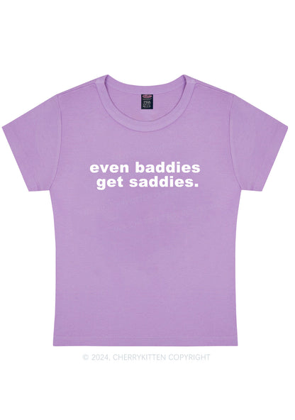 Baddies Saddies Y2K Baby Tee Cherrykitten