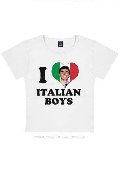 Curvy I Love Italian Y2K Baby Tee Cherrykitten