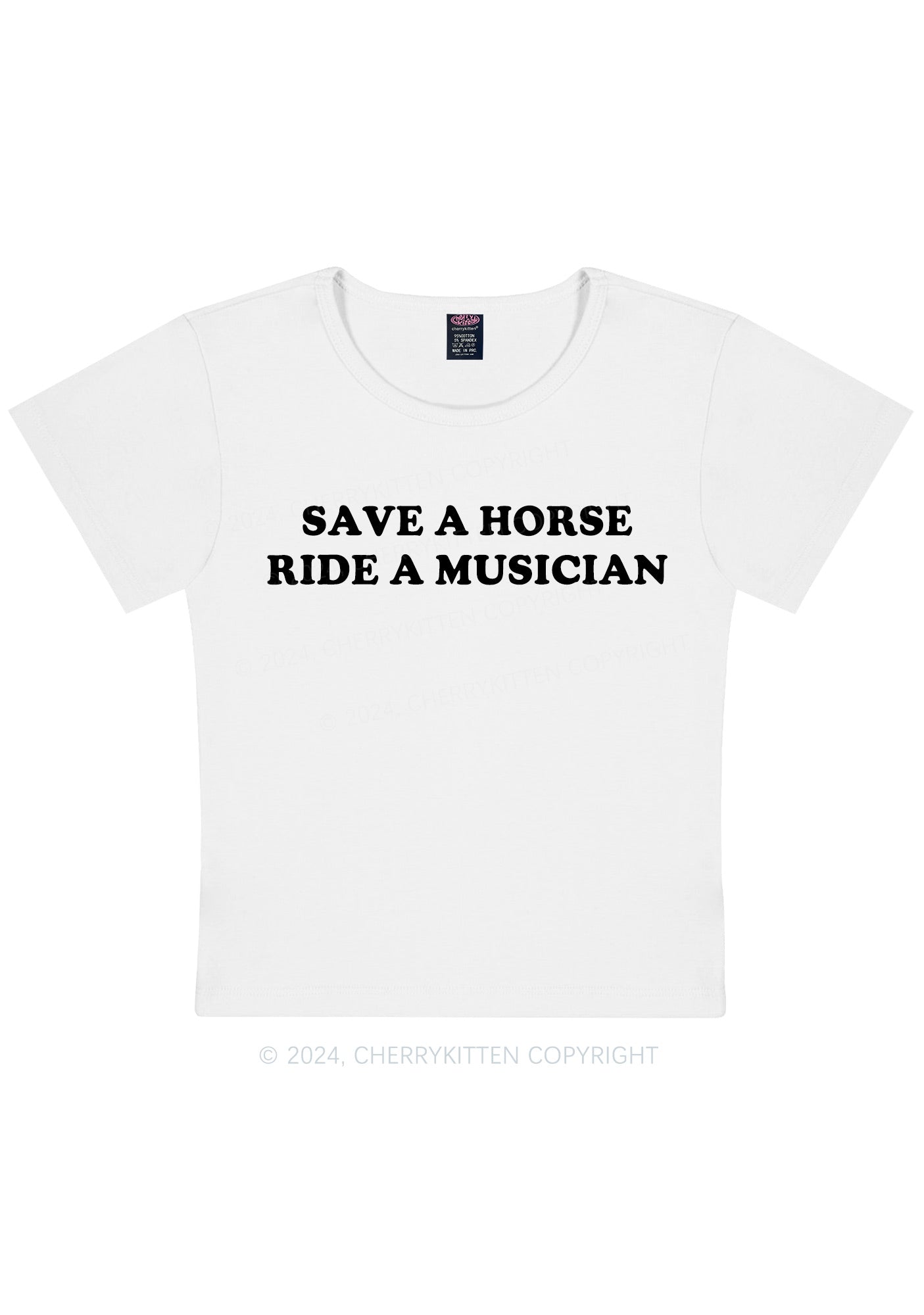 Ride A Musician Y2K Baby Tee Cherrykitten