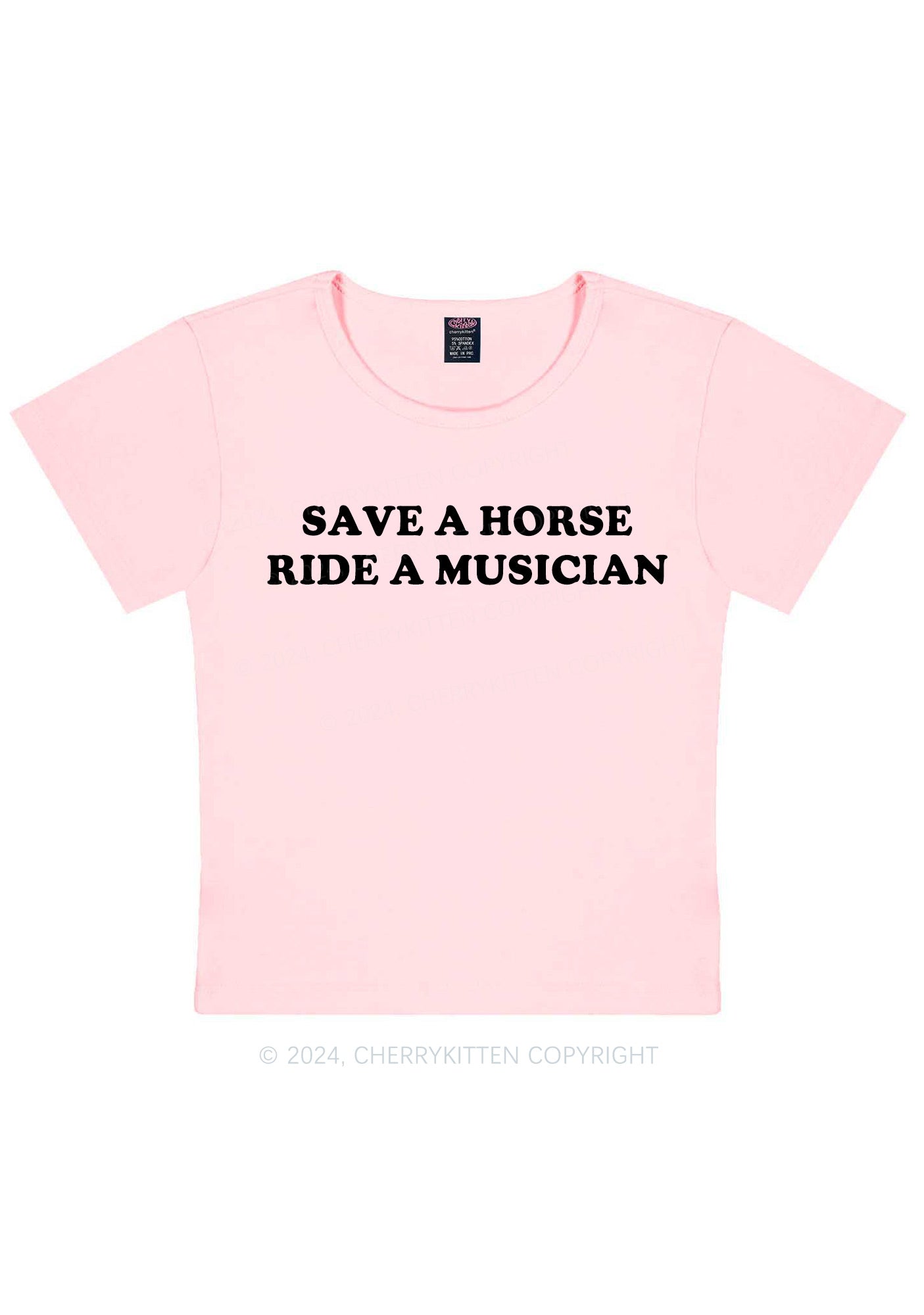 Ride A Musician Y2K Baby Tee Cherrykitten