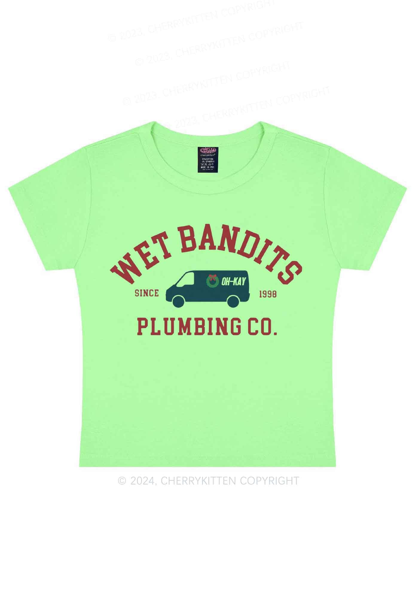Christmas Wet Bandits Y2K Baby Tee Cherrykitten