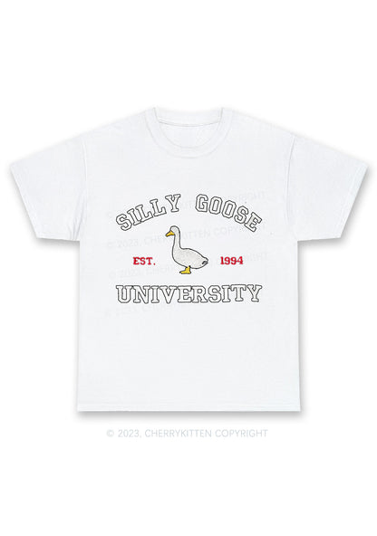 Curvy Silly Goose University EST 1994 Baby Tee Cherrykitten