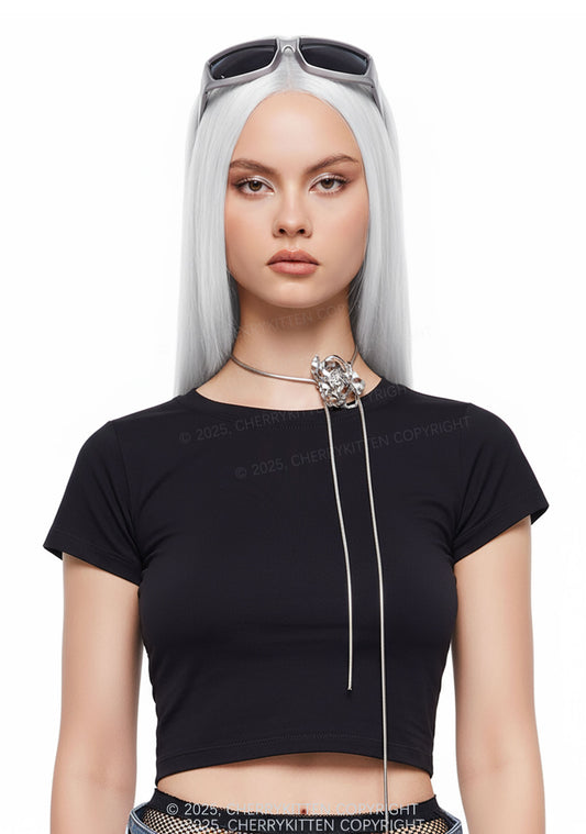 Long Straight Hair Y2K White Wigs Cherrykitten