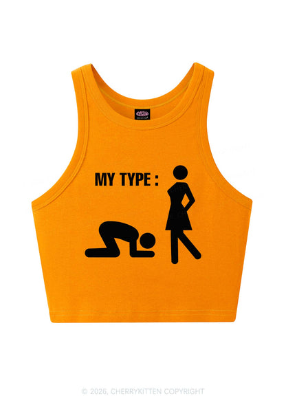 My Type Kneeling Male Y2K Crop Tank Top Cherrykitten