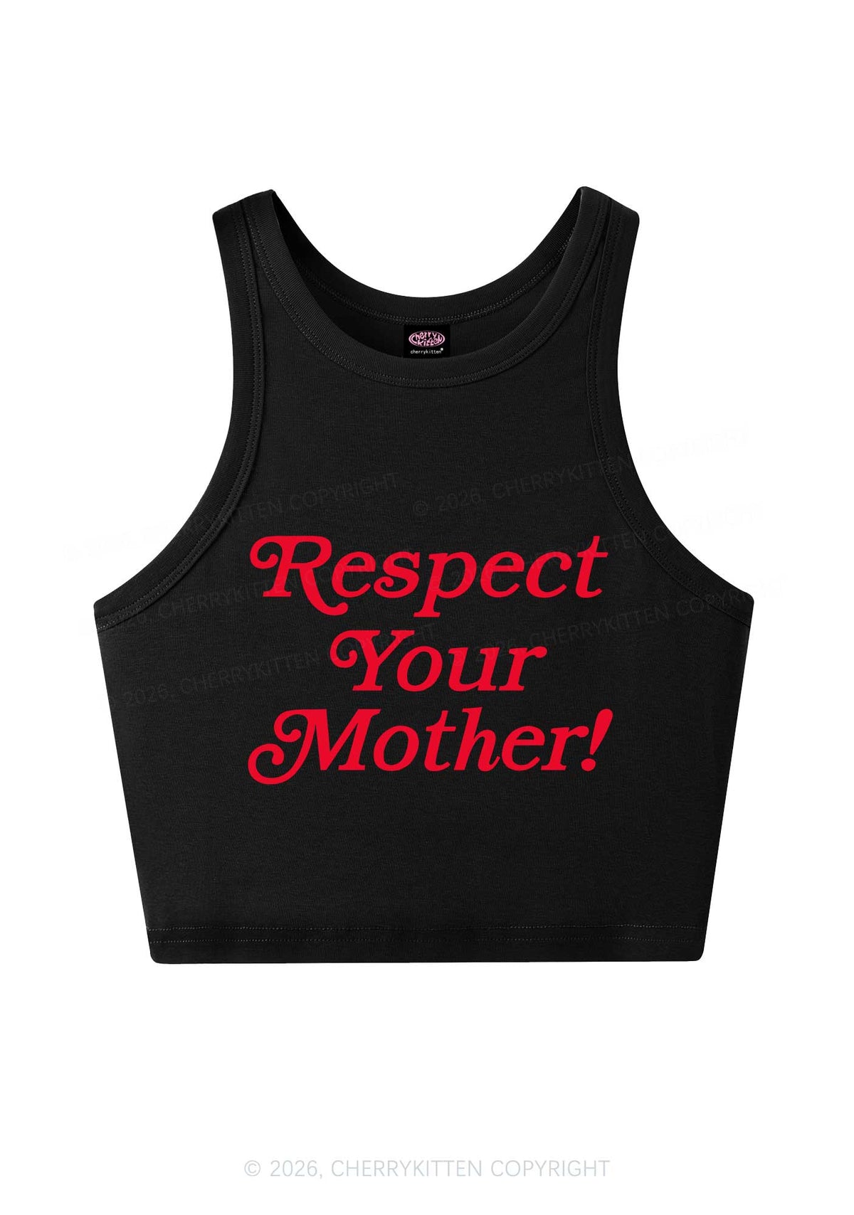 Respect Your Mother Y2K Crop Tank Top Cherrykitten