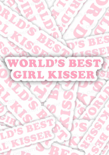 Best Girl Kisser Pride 1Pc Y2K Sticker Cherrykitten