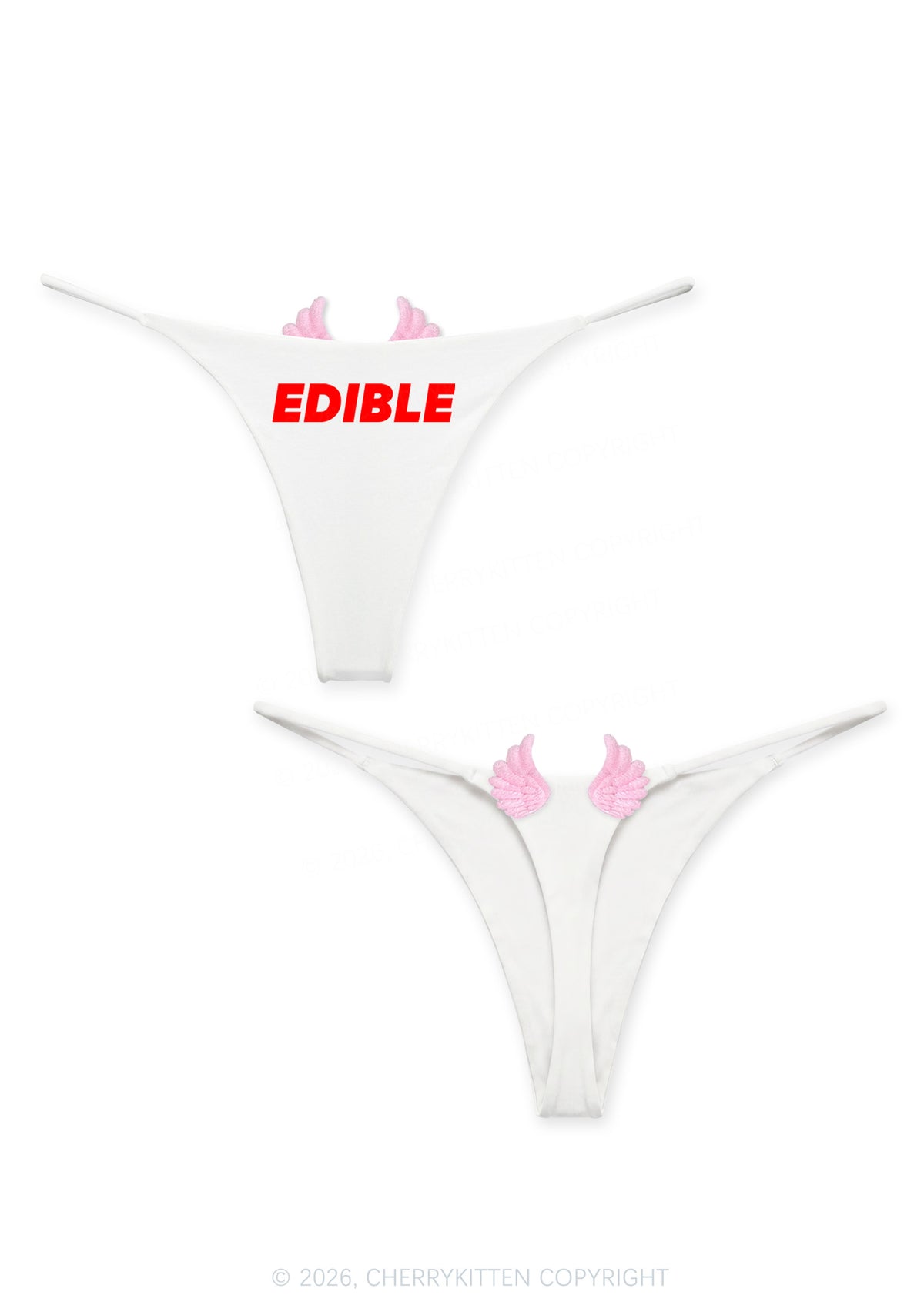 Edible Y2K Goth Angel Wings Bikini String Thong Cherrykitten