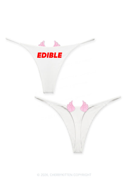 Edible Y2K Goth Angel Wings Bikini String Thong Cherrykitten