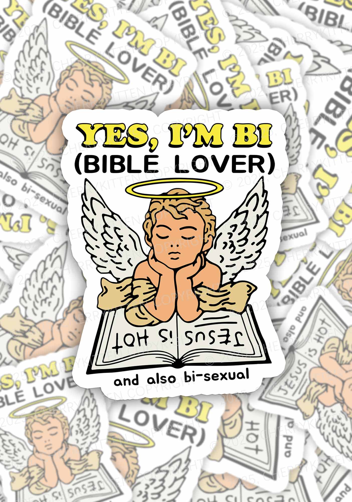 Bible Lover Pride 1Pc Y2K Sticker Cherrykitten